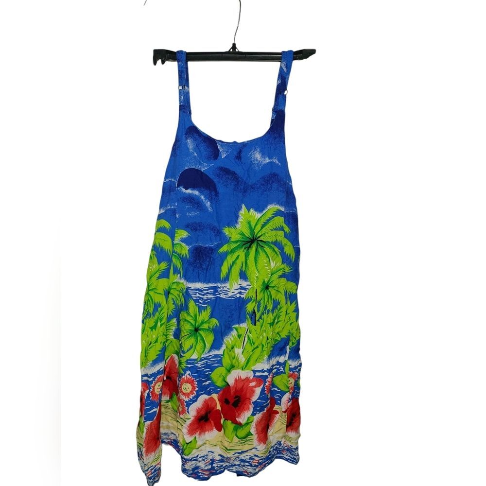 Tropical Floral Print Beachwear Dress/ Swim Cover Up See Measurments